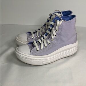 Converse Purple and White Canvas Sneakers
